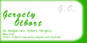 gergely olbort business card